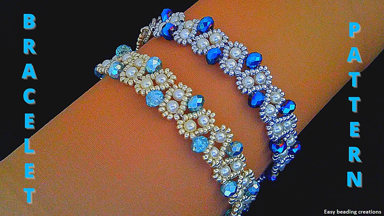 Beaded bracelet tutorial// Easy bracelet pattern// - YouTube