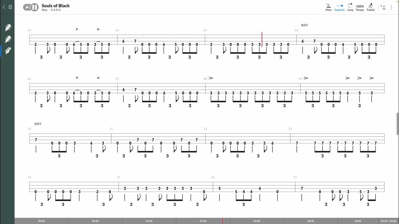 Testament Souls Of Black (BASS TAB PLAY ALONG) YouTube