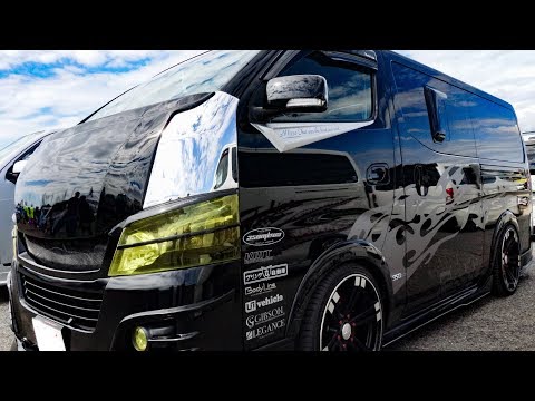 (4k)bodyline-nissan-urvan-nv350-modified-ボディライン-日産キャラバンnv350カスタム---スーパーカーニバル2018