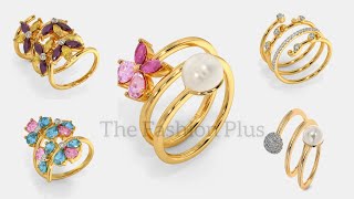 18k Gold &quot;The Spiral Ring&quot; Designs with Weight and Price @TheFashionPlus