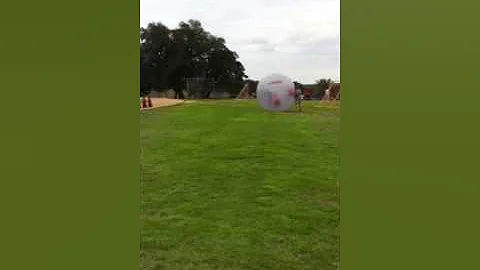 Paige and Brandon in the Hamster Ball