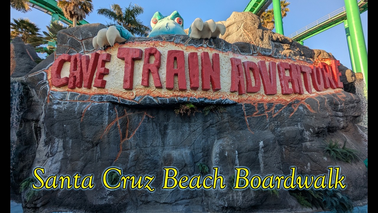 Cave Train CAVE TRAIN DARK RIDE - SANTA CRUZ BEACH BOARDWALK - YouTube