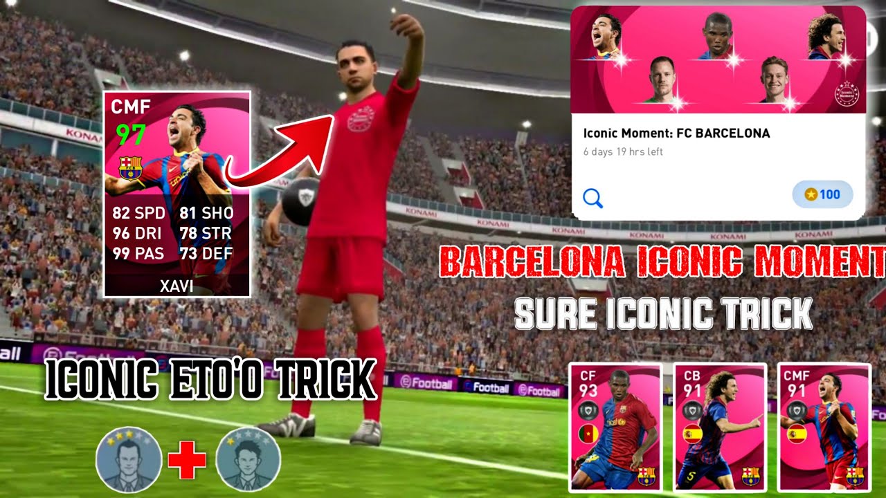 Trick To Get Iconic Eto'o In Pes 2021 Mobile | Barcelona Iconic Moment Trick