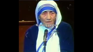 Powerful message of healing from St. Mother Theresa of Calcutta. Listen and be blessed.