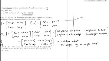 SFU MATH 232 6.4 Composition and Invertibility of Linear Transformations