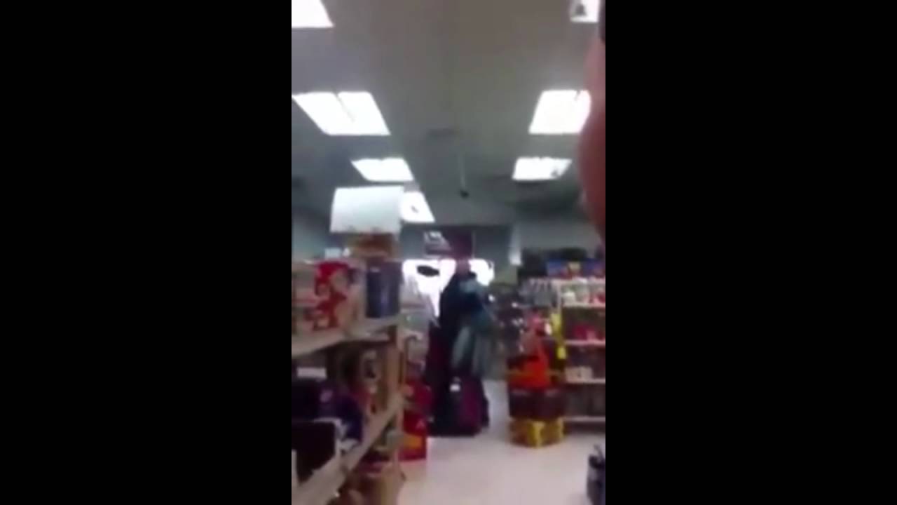 crazy lady at a corner store YouTube