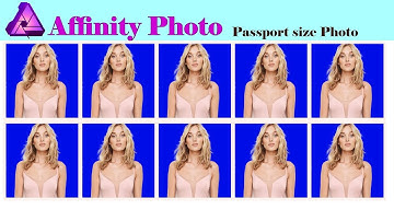 How to make Passport size Photo In Affinity Photo