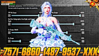 New Update 4.1⚡Best Sensitivity Code + Control Settings Pubg Mobile/Bgmi Sensitivity 2025