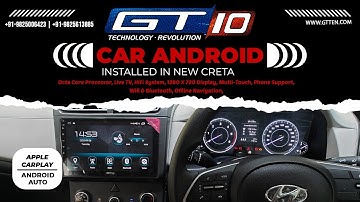 GT 10 Car Android Player installed in New Creta ##worldcup2023 #worldcup  ON THE GO