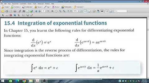 Ex 15.4, Integration of Exponential Function,  Additional Mathematics 4037, IGCSE and O level
