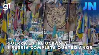 Jornal Nacional: Guerra entre Ucrânia e Rússia completa quatro anos