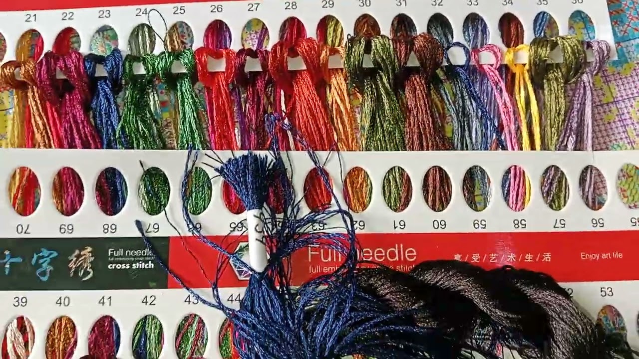 Tranh thêu chữ thập chỉ lụa hoa Y129943 