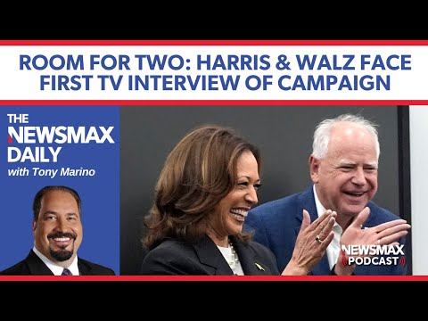 ROOM FOR TWO: Kamala Harris and Gov. Tim Walz tag-team an interview with CNN, Greg Kelly on which GO...