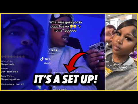 Rapper CATCHES Devious Woman Sending out his Location! Popp Hunna Kicks her out on Live!