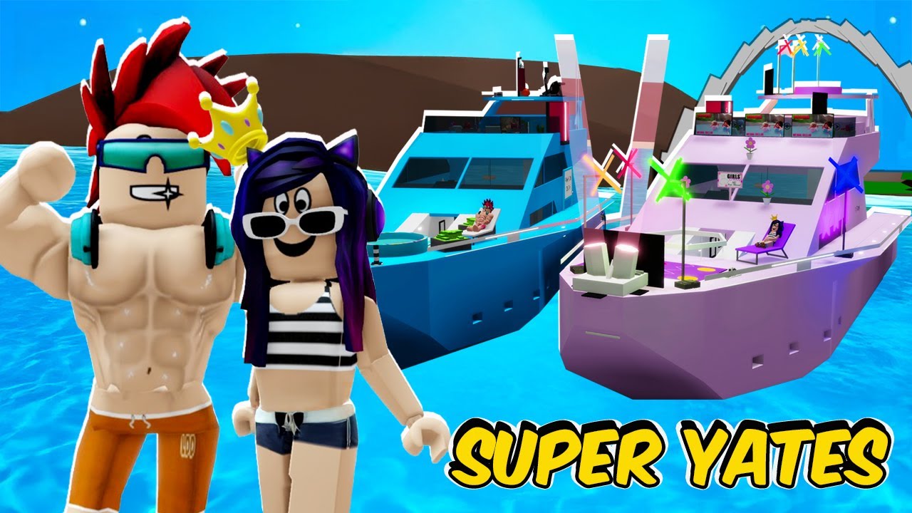 BATALLAS de SUPER YATES en BROOKHAVEN | CHICOS VS CHICAS | Kori Roblox