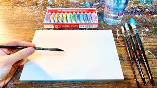 抽象水彩画 パステルカラー パステルカラーの抽象画の背景イラストのイラスト素材 [FYI07591239