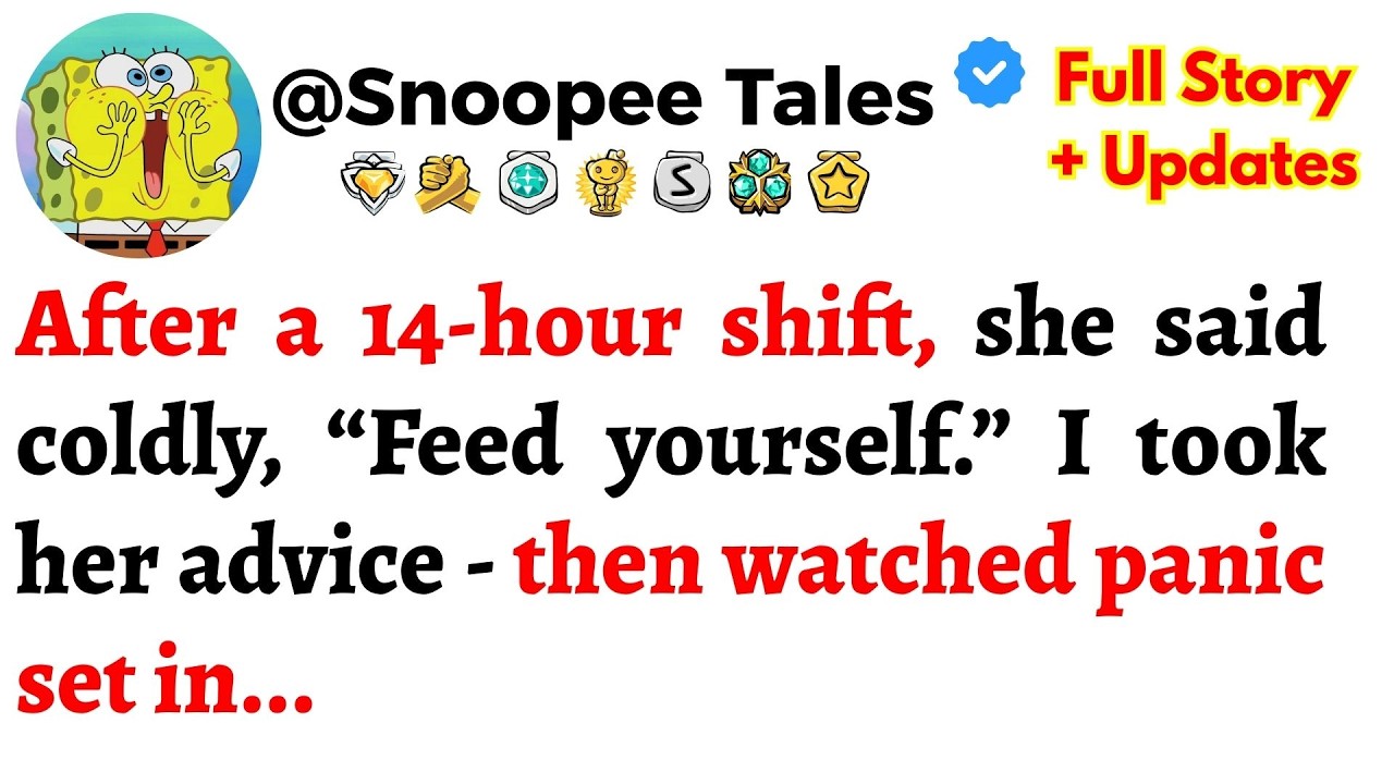 After a 14-hour shift, she said coldly, “Feed yourself.” I took her advice—then ... - Reddit Stories