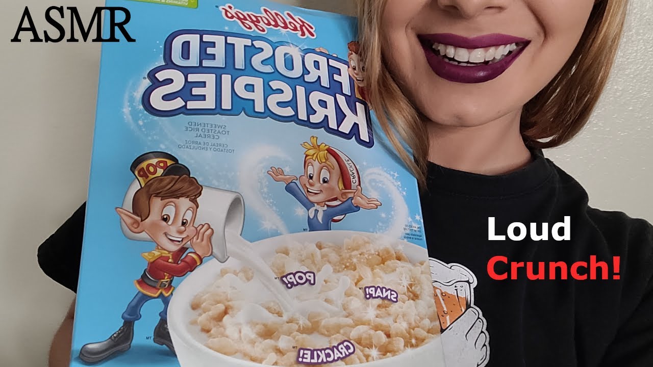 ASMR Eating Rice Krispies Breakfast Cereal!🎙️Loud Crackling, Tap, Snap, Chew, Pop, Mouth Sounds!🔊