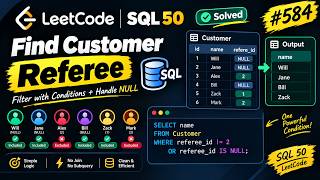 LeetCode SQL 50 #584: Find Customer Referee | SQL Solution Explained