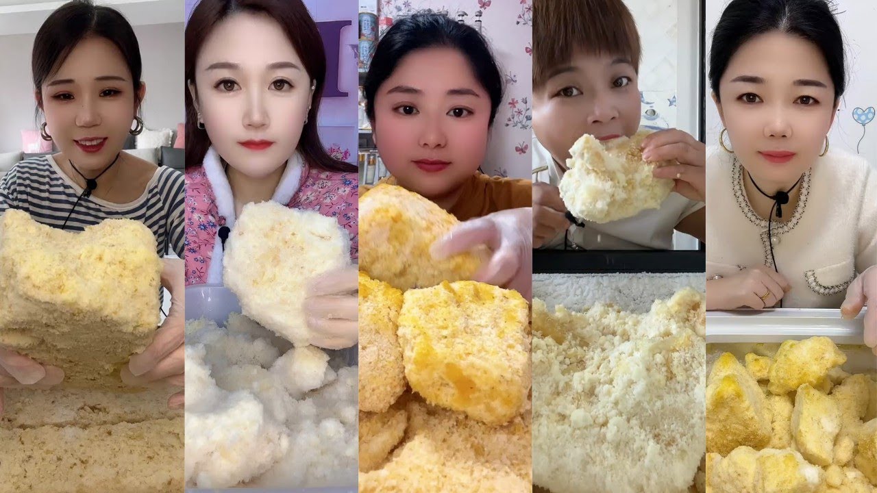 ONLY BITES🔷BUCKWHEAT AND HONEYCOMB FLAVOURED FREEZER FROST EATING COMPILATION🧊