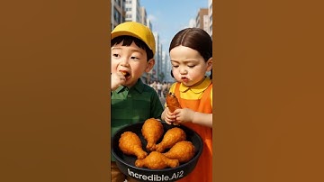 Squid Game AI Inedible Fried Chicken Thighs ASMR #squidgame #squidgame2 #ai  #asmr