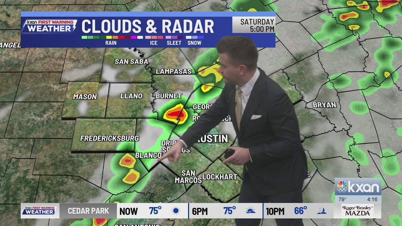 Widespread showers and isolated storms on Saturday in Central Texas | KXAN Forecast (Feb. 12)