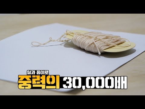 30,000 Times Stronger Gravitational Force with ONLY String and Paper