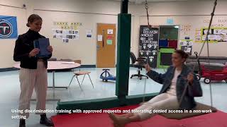 Discrimination training with approval of request and tolerating denied access