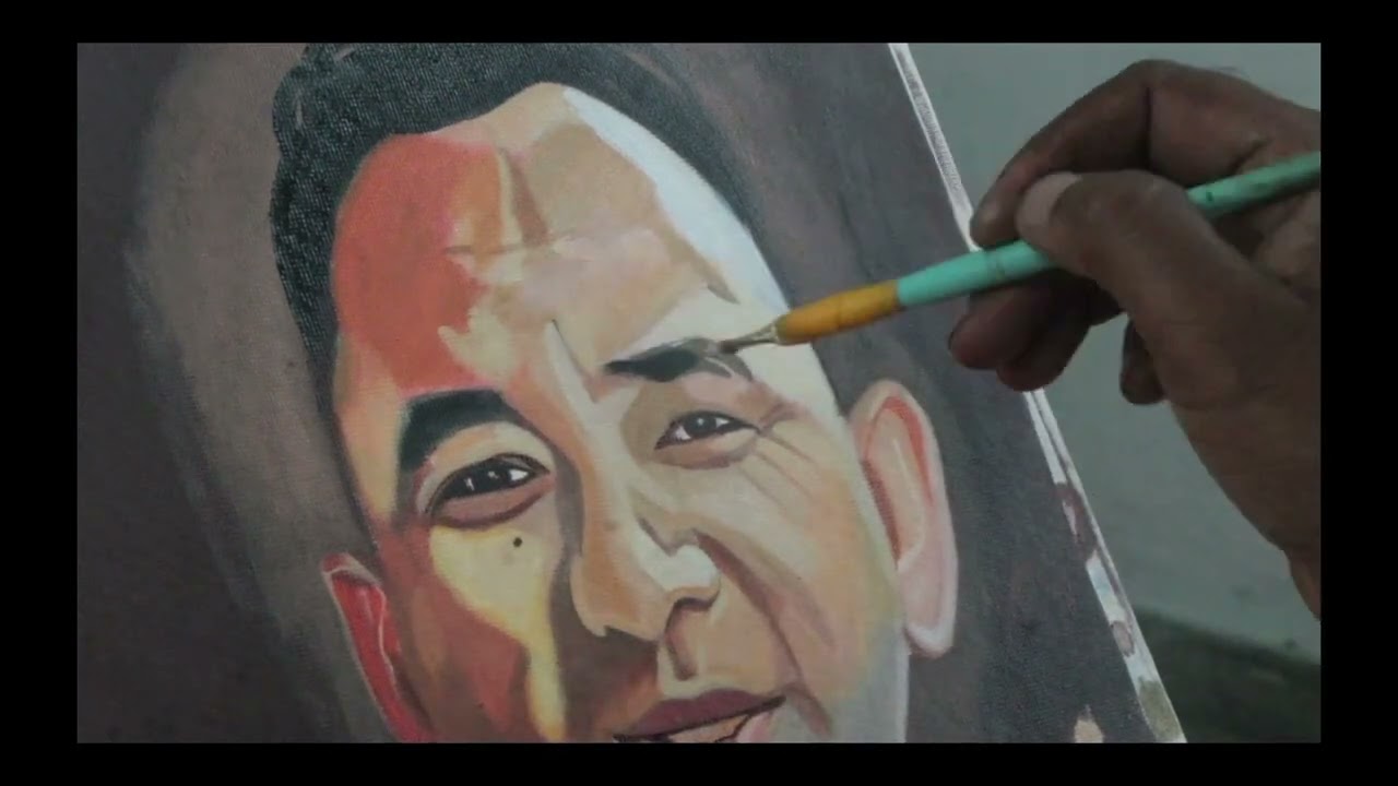 बिष्ट भाई की शानदार पेटिंग ,  human pirtrait , uttrakhand art kotdwara art 