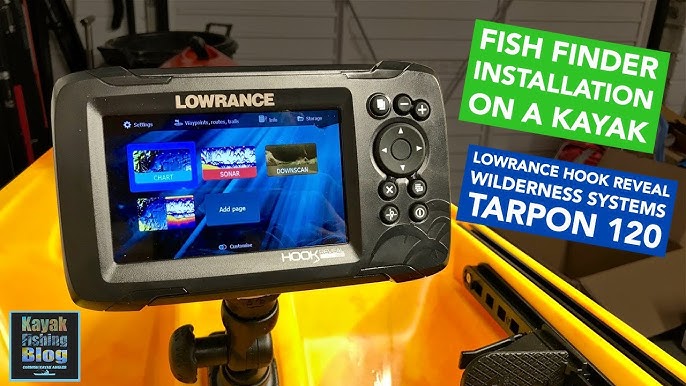 Installing the Lowrance Hook Reveal 5 Fish Finder on a Hobie Compass Kayak.  