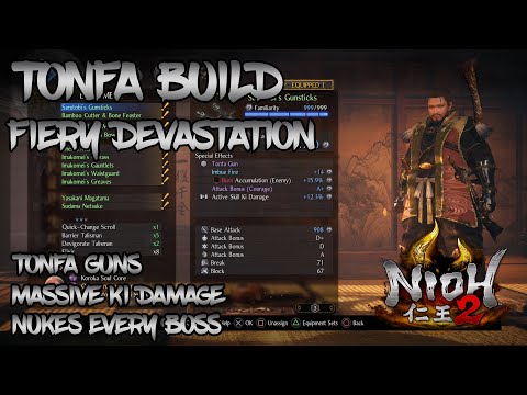 Nioh 2 – Tonfa Build – Fiery Devastation