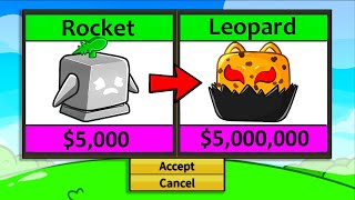 Trading From Rocket to Leopard in 24 Hours (Blox Fruits)