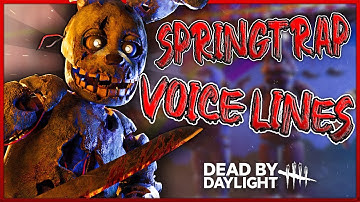 Springtrap ANIMATED Voice Lines | FNAF X Dead By Daylight | Secret Of The Mimic (FNAF Animation)