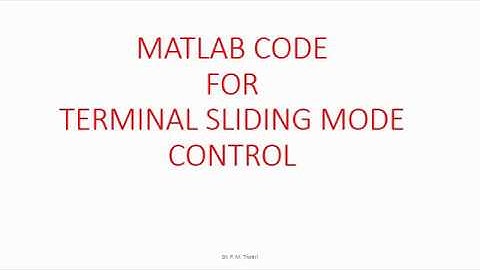 Terminal Sliding Mode Control