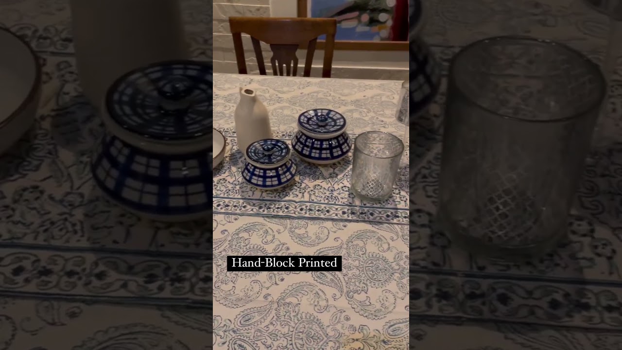 8 Seater Dining Table Covers by Stole & Yarn - 100% Cotton