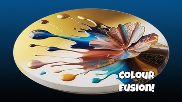 Exciting Fluid Art Colour Fusion: 3 Minute Satisfying Pour!