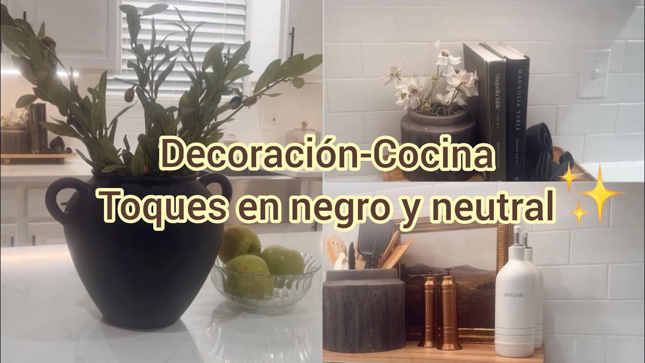 ☀️Decoracion neutral para cocina  perfecta para  el verano 