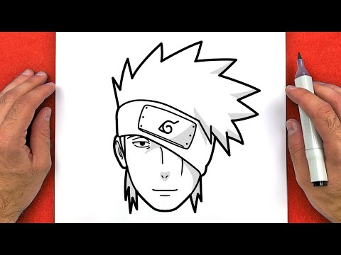 HOW TO DRAW KAKASHI FACE FROM NARUTO /// COMO DESENHAR O ROSTO DO KAKASHI 