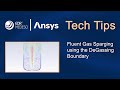 Fluent gas sparging using the degassing boundary