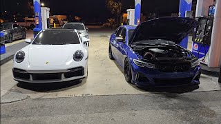 2022 Porsche 911 Turbo S Bolt Ons MS109 & Meth vs 2020 BMW M340i PT7275 Turbo E85