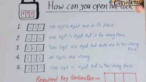 Crack the code and open lock || Riddle and Solution || Brain Treasure || 96% people failed to solve