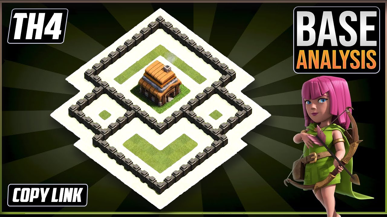 Coc Town Hall 4 Best Defense Base Clash Of Clans Town Hall Level 4 Best Defense