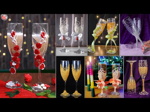 Boho.. DIY Glass Decoration For Wedding Guest | Bride and Groom Toasting