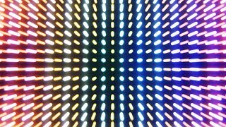 Wall of Lights #7 Pulsing Lights - Rainbow Colors - Free HD Stock Footage / Light Overlay