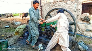 Namumkin 20hp Big Power Diesel Engine Starting - 1947 Da Prani Jamane Ka Desi Oil Engine Starting by  Naeem Chote Piaray 1,356 views 1 month ago 14 minutes, 31 seconds