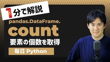 【毎日Python】Pythonでデータフレームの要素の個数を取得する方法｜count