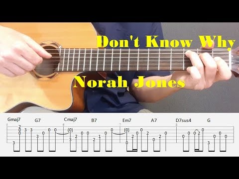 Don't Know Why - Norah Jones - Fingerstyle guitar with tabs