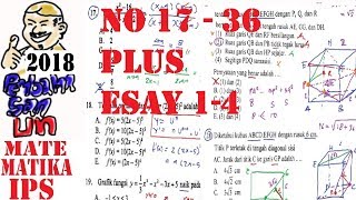 pembahasan UNBK SMA matematika IPS 2018, no 17  - 40 limit, turunan, integral, statistik,dll screenshot 2