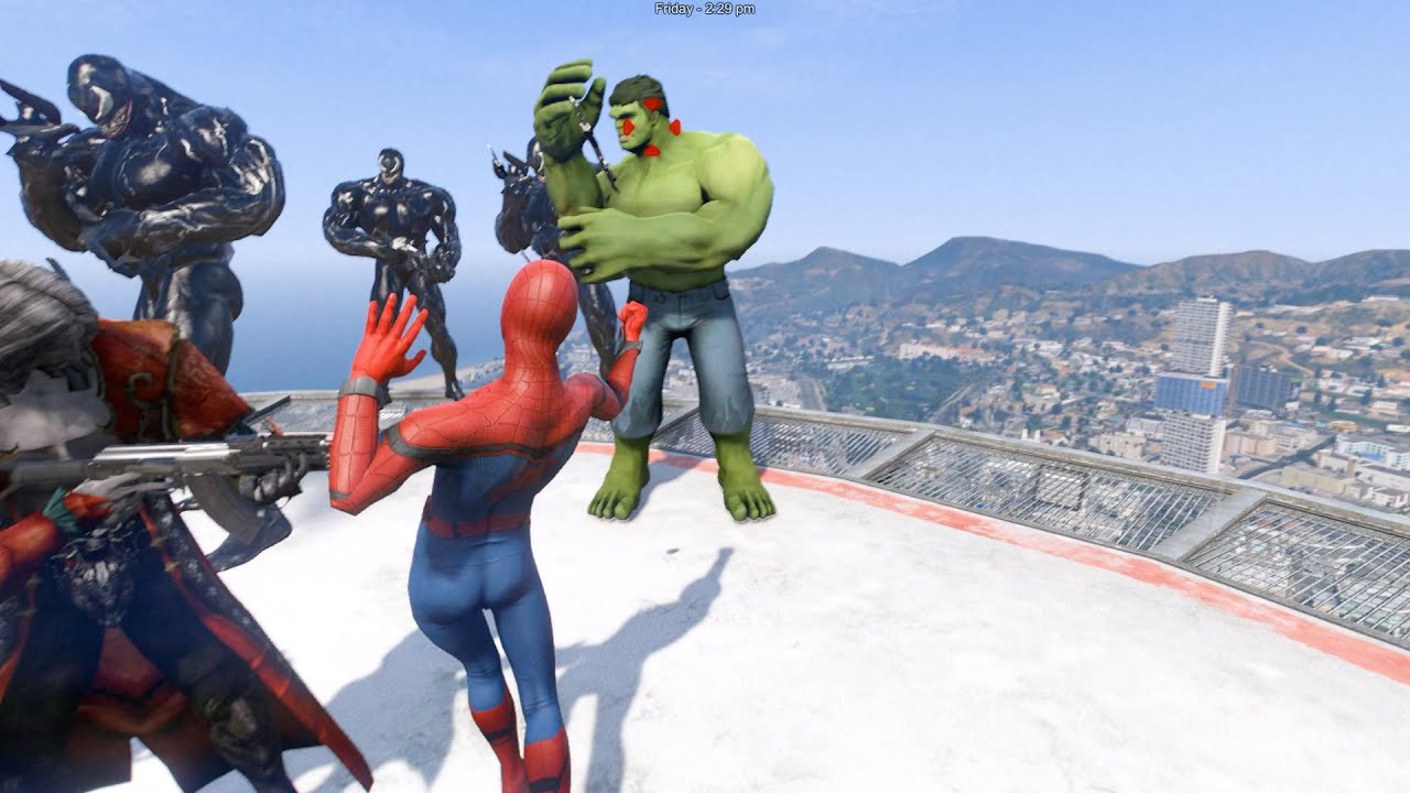 Spider-Man Throws Venom & Hulk in an Insane Power Showdown! 🕷️💥💚🖤 | GTA 5