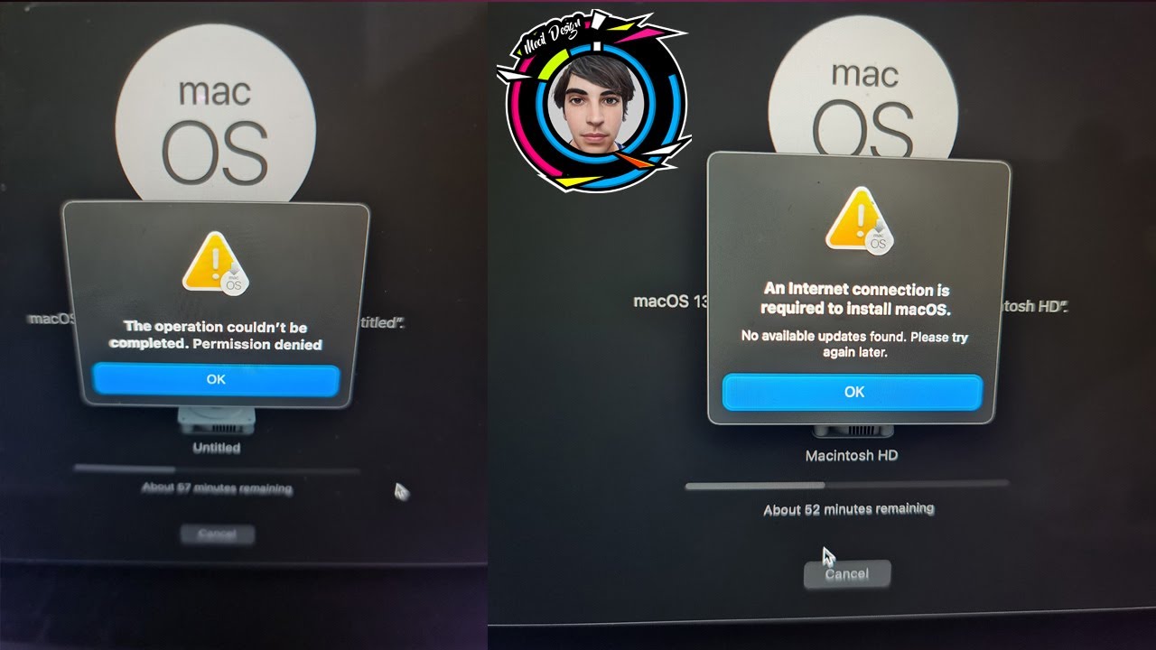حل مشكلة An Internet connection is required to install macOS - YouTube